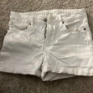 white old navy jean shorts